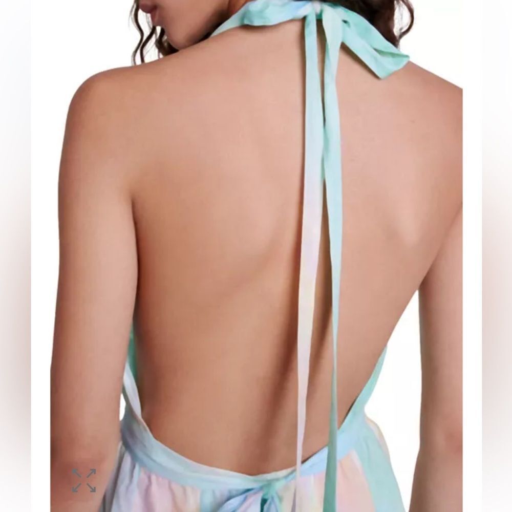 Maje Riciel Halter Mini Dress Backless Tie-Dye Multicolor Sz 34 US XS NWT - Picture 6 of 16